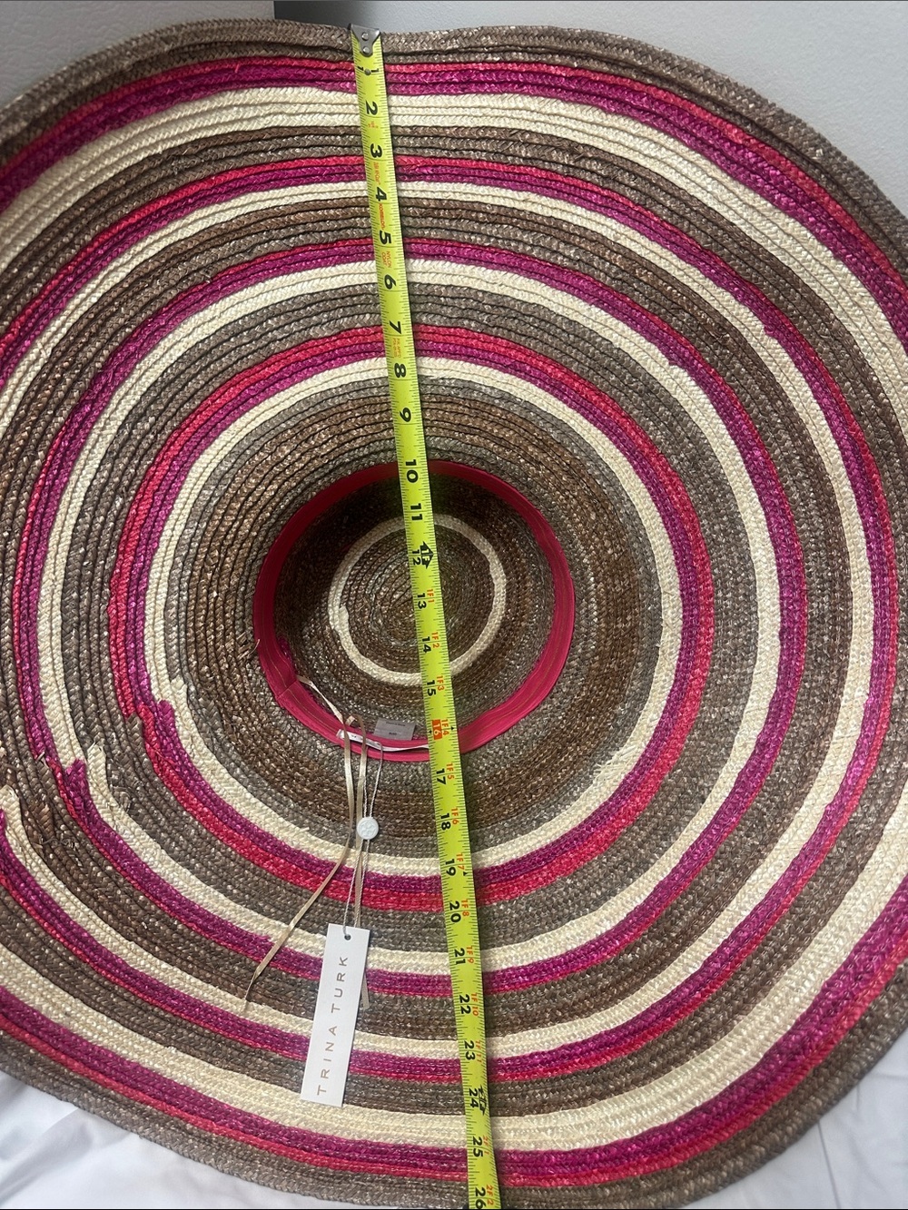 Trina Turk Wide Floppy Brim Straw Sun Hat in Multi NWT - Picture 12 of 17